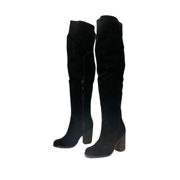 Kelsi Dagger Women's Black Suede Over the Knee Boots Style Logan Size 7 NIB - Picture 1 of 10